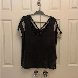 Free People baseball t-shirt with back detail